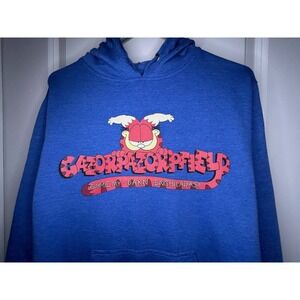 Garfield Rick And Morty Episode Gazorpazorpfield Graphic Hoodie Sweatshirt Small